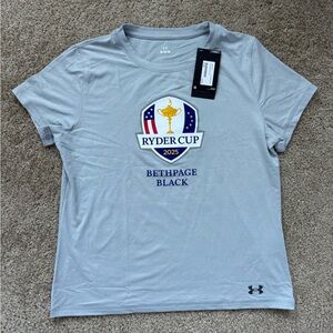 Under Armour Womens Tech Stretch Tee Loose Fit Ryder Cup 2025 Tee Bethpage Black